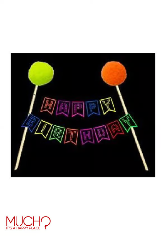 Neon Cake Topper