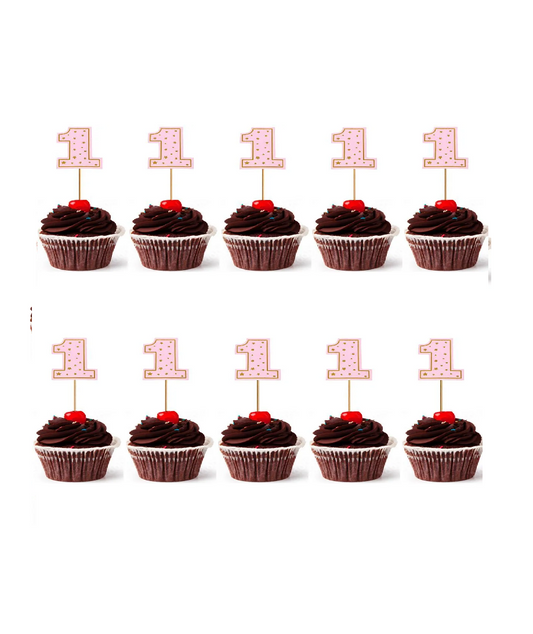 One Birthday Cupcake Toppers