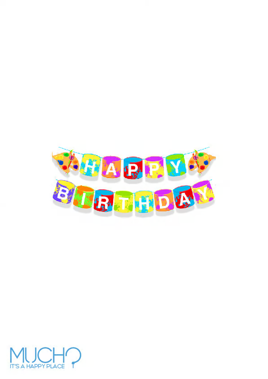 Paint Happy Birthday Banner
