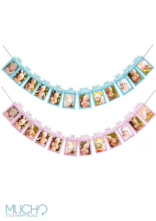 12 Months Picture Frame Banner