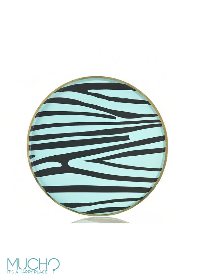Blue Zebra 9 Inch Plate