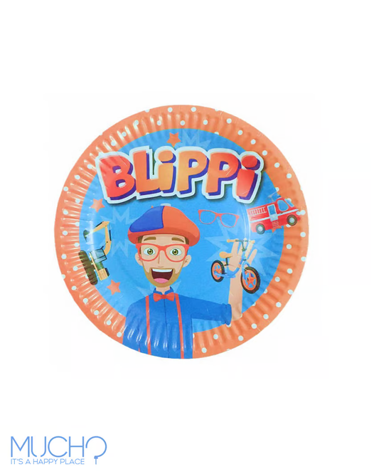 Blippi 7 inch Plates