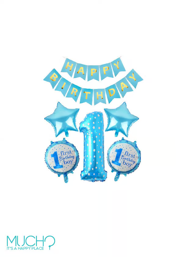 First Birthday Balloon Bunch