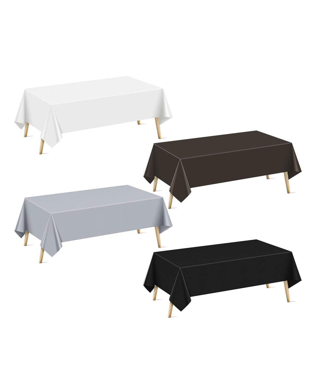 Black/White/Grey Table Cover (Pack of 4)