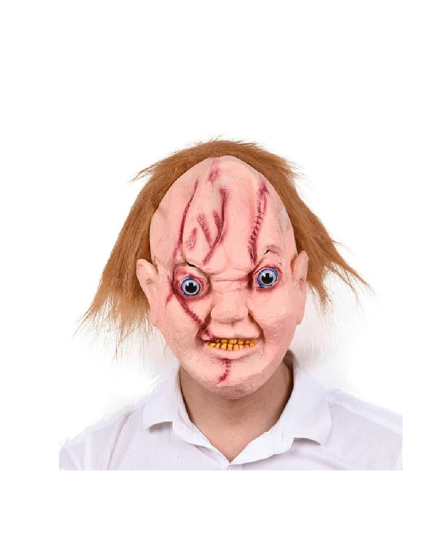 Halloween Scary Chucky Mask Creepy Movie Character Fun Mask Realistic Horror Mask for Party Masquerade Cosplay Costume Prop