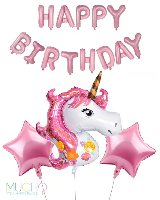 Unicorn Pink Balloons Bunch
