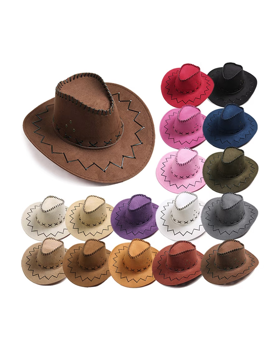 Cowboy Colored Hat (1 Pc)
