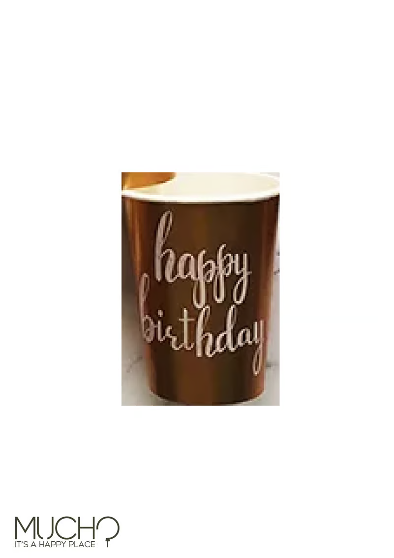 Happy Birthday Rose Gold Cups
