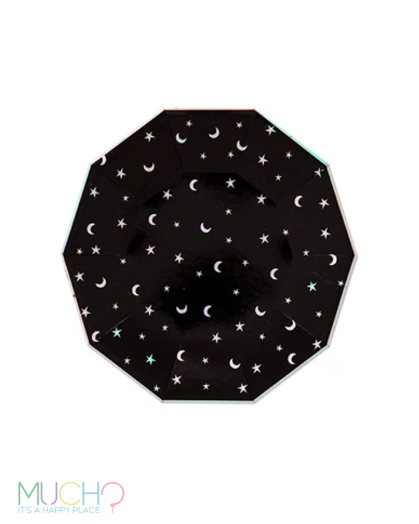 Black Stars/Moon 9 Inch Plates