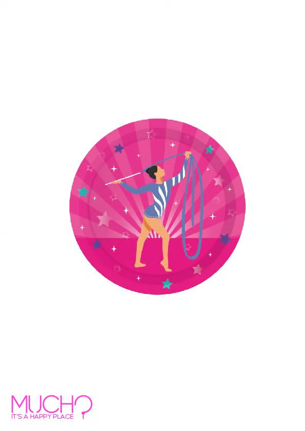 Gymnastics 7 Inch Plates