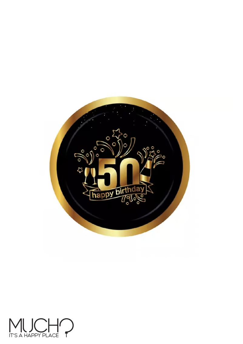 50 Birthday 7 Inch Plates