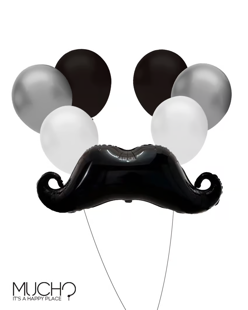 Moustache Balloon Bunch