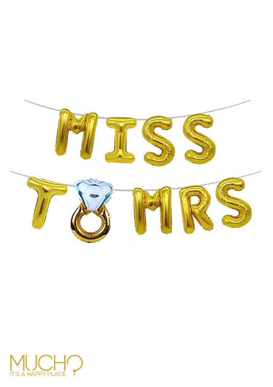 MISS To MRS Balloon Banner