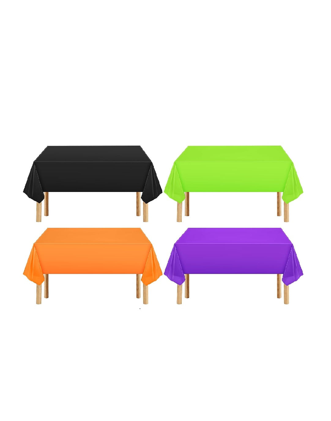 Black/Green/Purple/Orange Table Cover (Pack of 4)