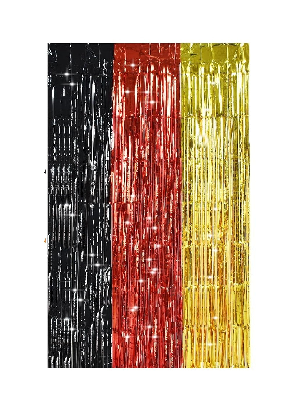 Black Gold Red Foil Curtain Backdrop