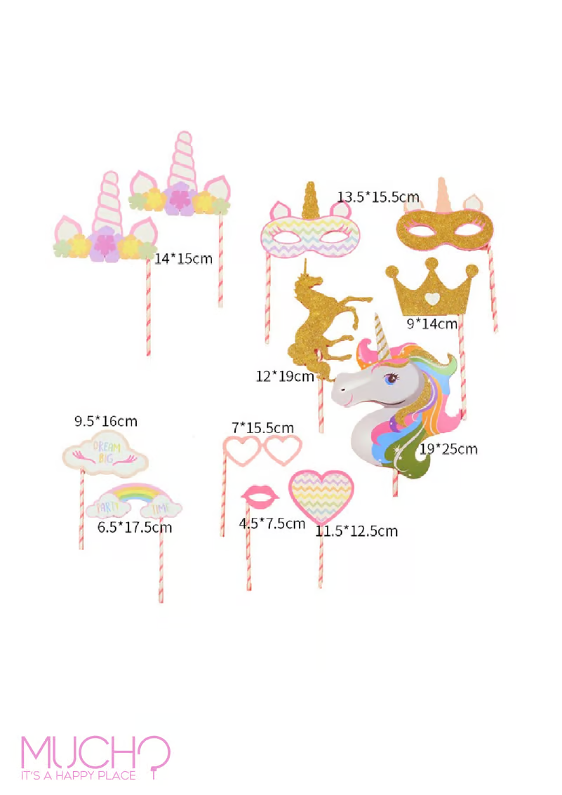 الدعائم Photobooth يونيكورن