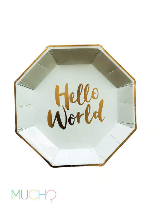 Hello World 9 inch plates