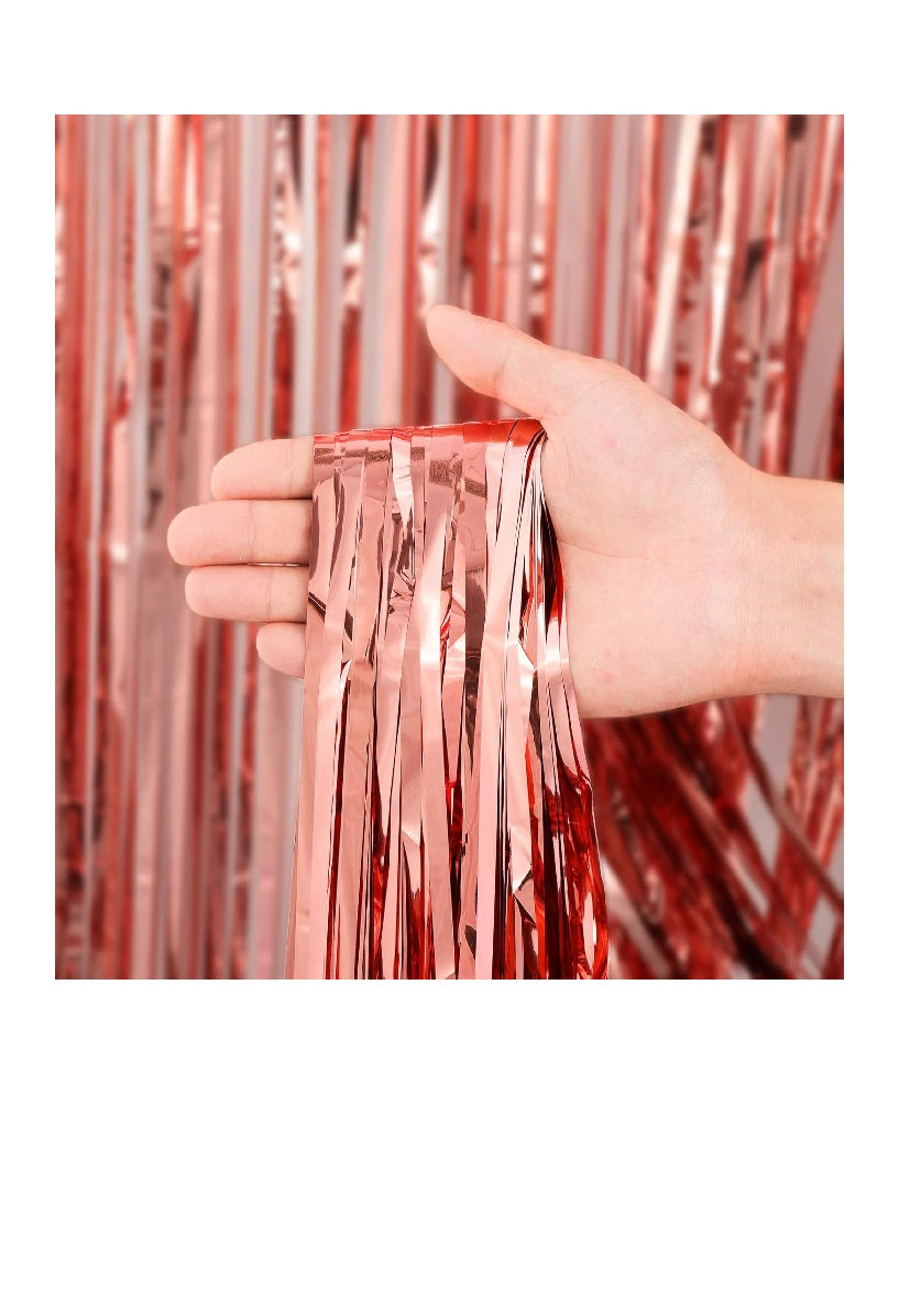 Metallic Foil Fringe Curtain Backdrop
