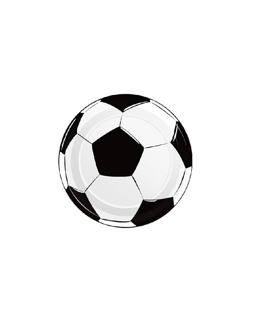 Black & White Football 7IN Plate