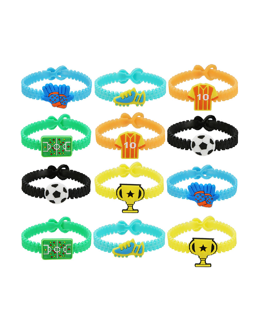Football Silicone Bracelet (Pack of 12)