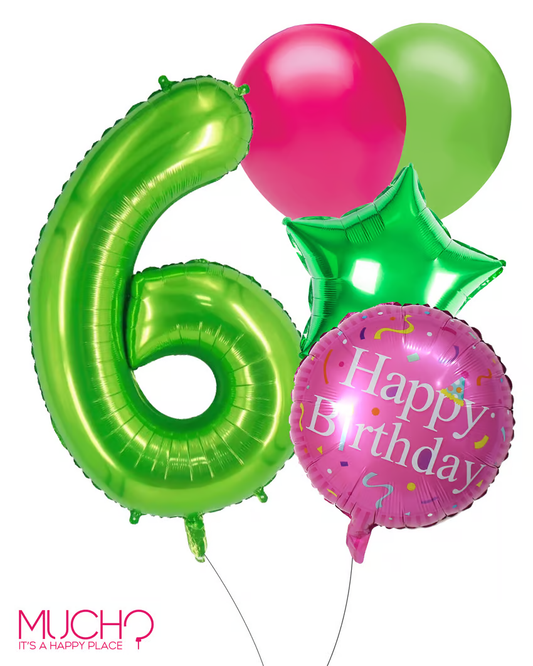 Green Number Birthday Bunch