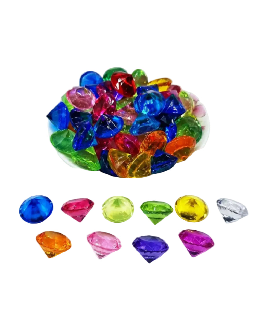 Colored Clear Gems (Pack of 50)