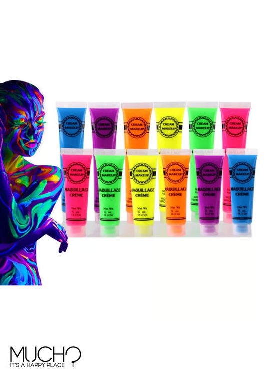 Neon Face Paint Blacklight glow (1 Tube)