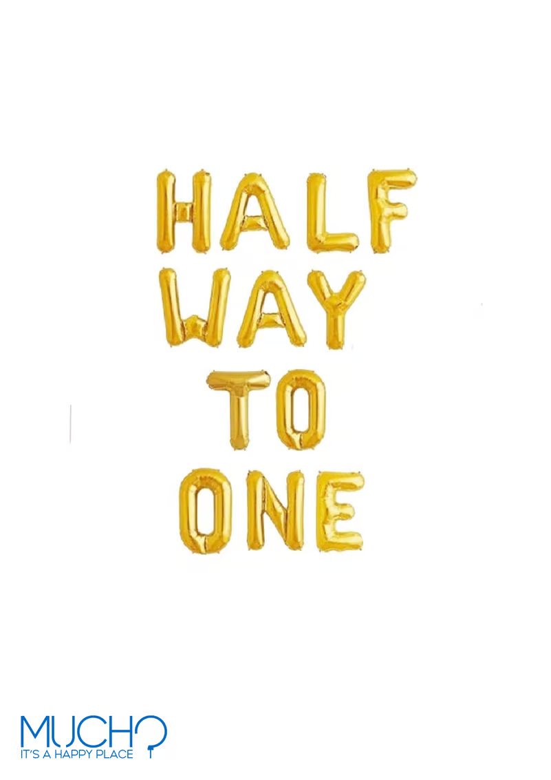 Half Birthday Balloon Banner