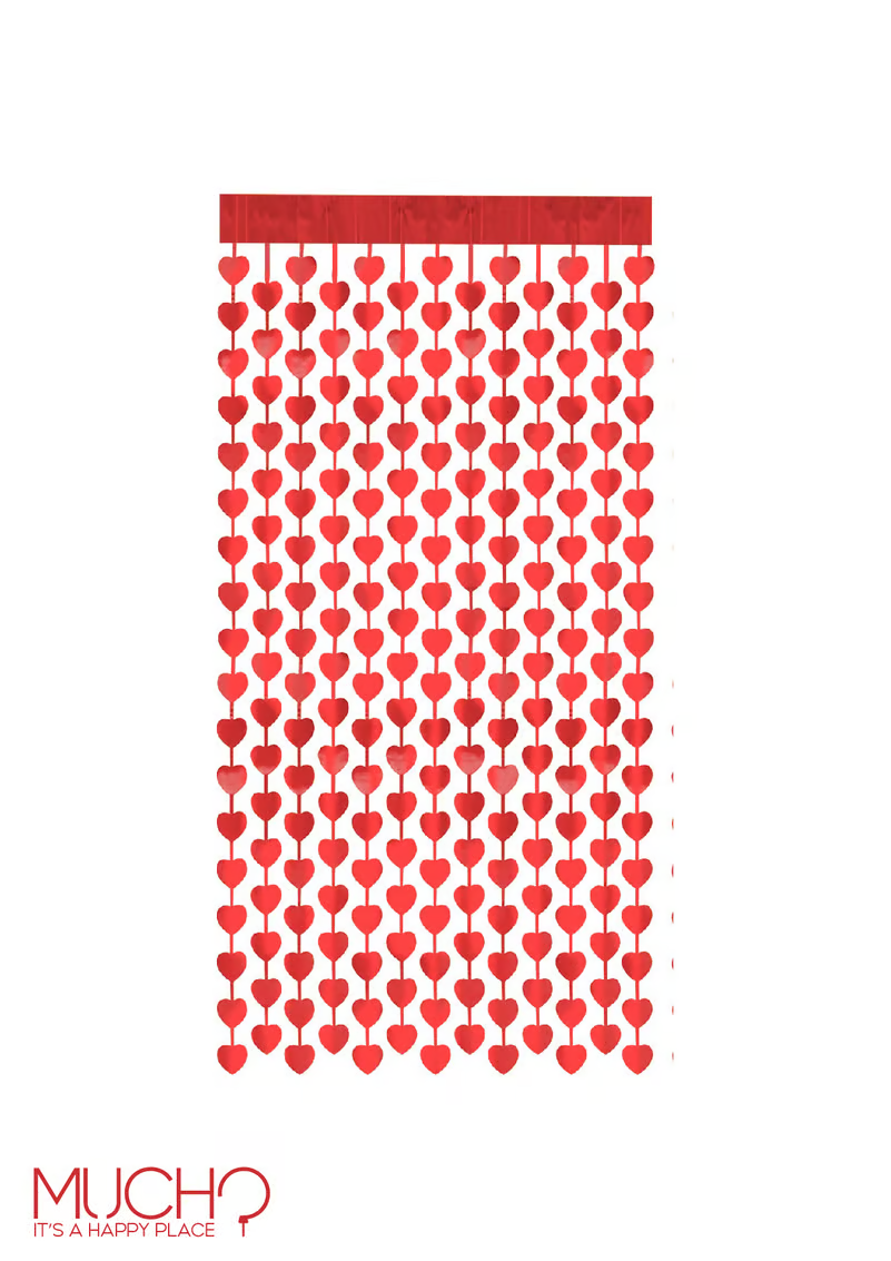 Hearts Foil Curtain