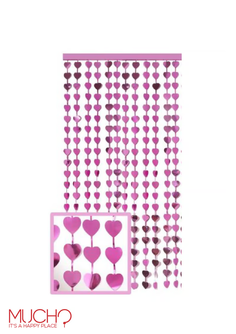 Hearts Foil Curtain