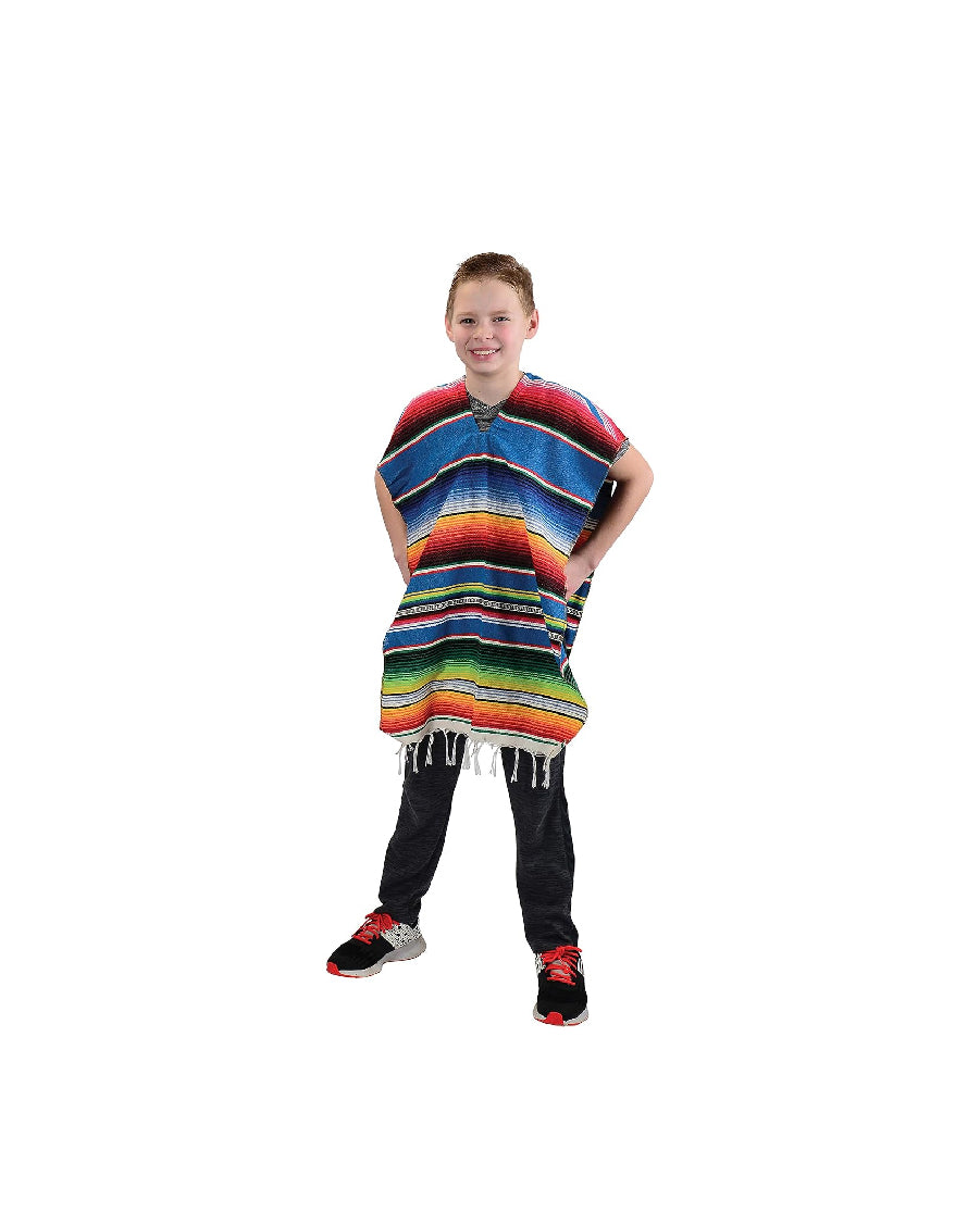 Traditional Serape Poncho Mexican Costume