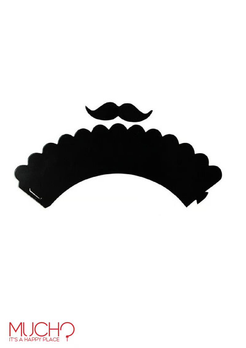 Moustache Cupcake Topper & Wrapper