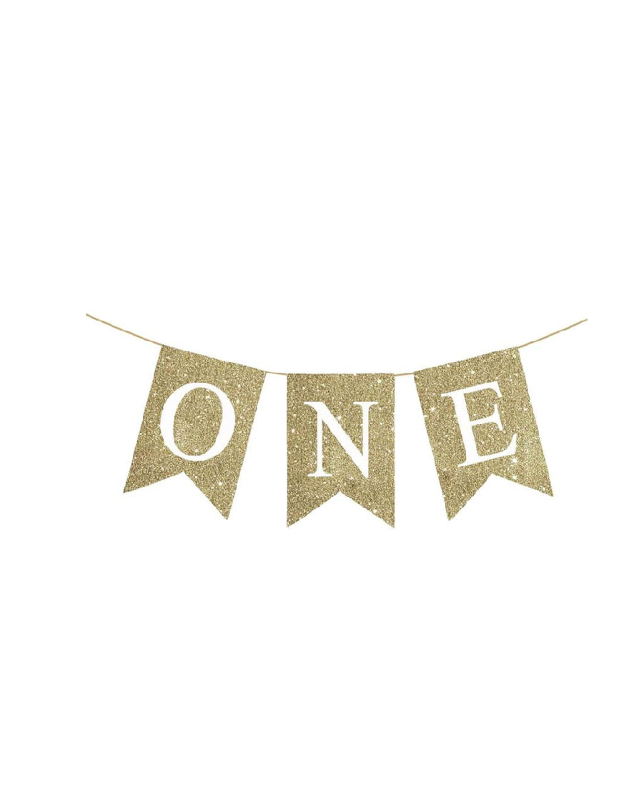 One Gold Shimmer Banner