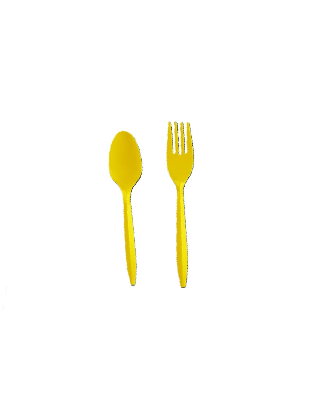 Yellow Plastic Cutlery Set