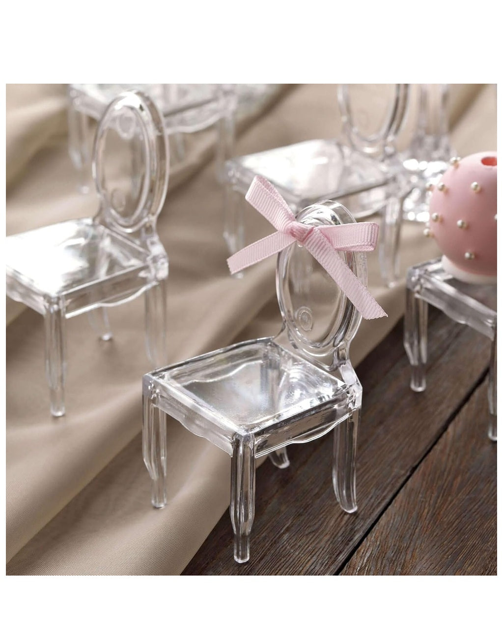 Clear Chair Shaped Party Favor Holders (12 Pieces)