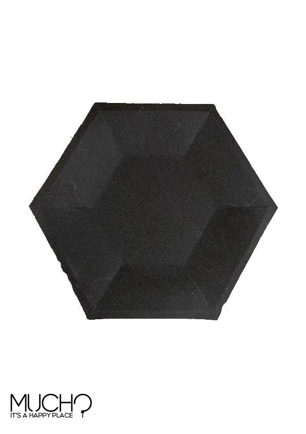 Black Glitter 9In Plate