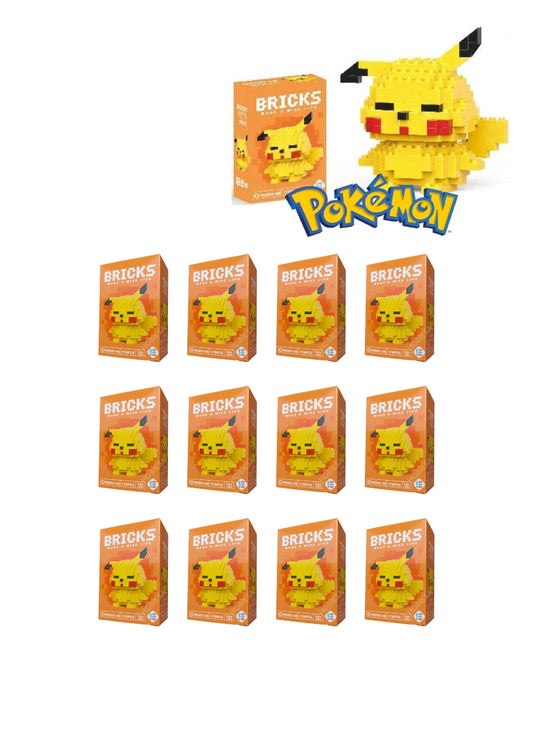Pokemon Pikachu Mini Bricks (Pack of 12)