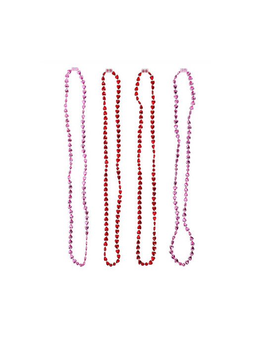 Plastic Beaded Heart Necklaces