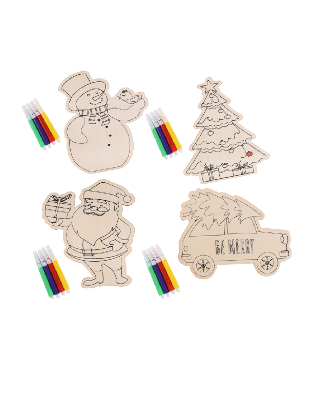 DIY Coloring Christmas Shapes (1 Pc)