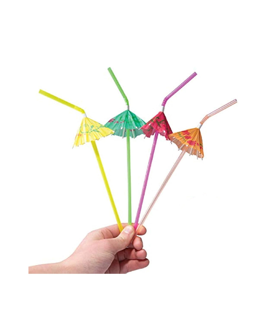 Colorful Cocktail Umbrella Straws For Drinks (Pack of 50)