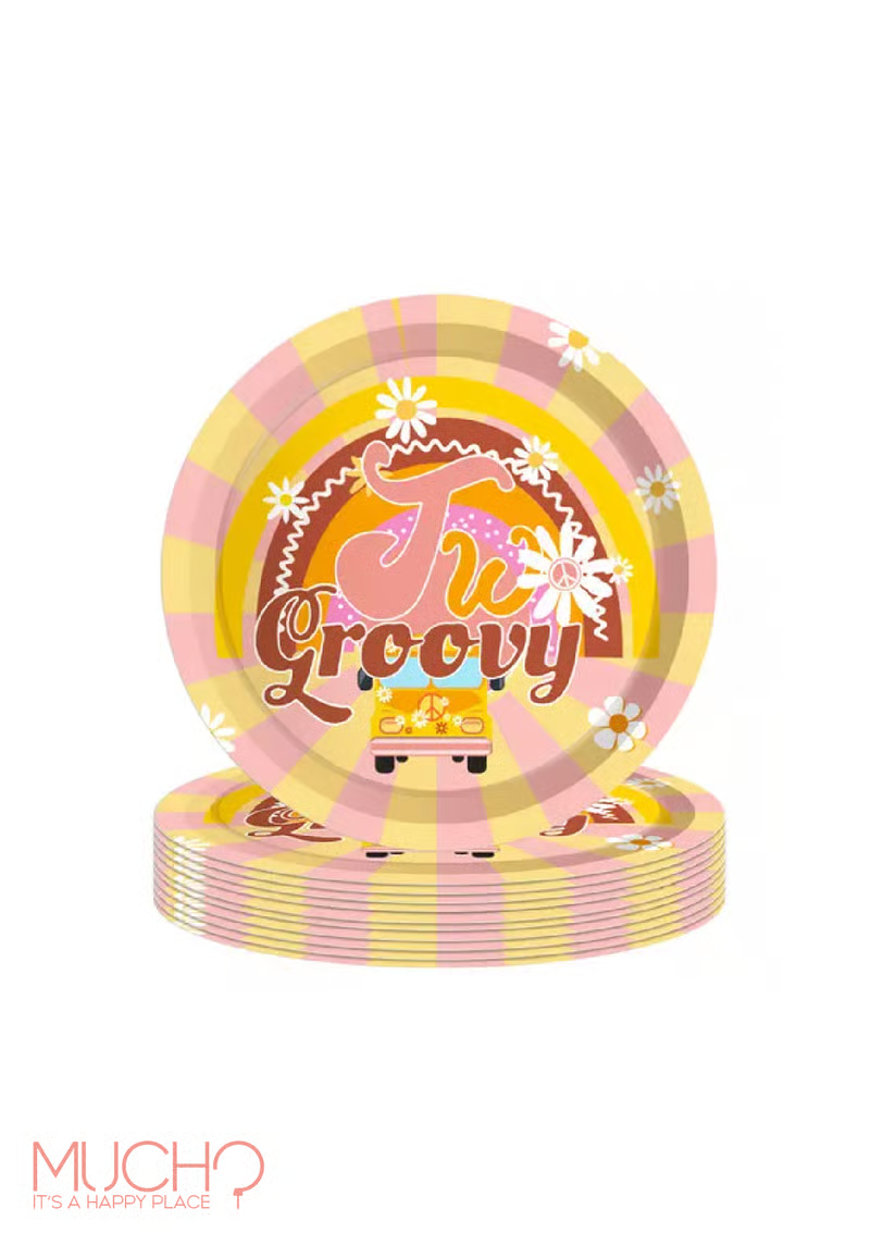 Groovy 9 Inch Plates