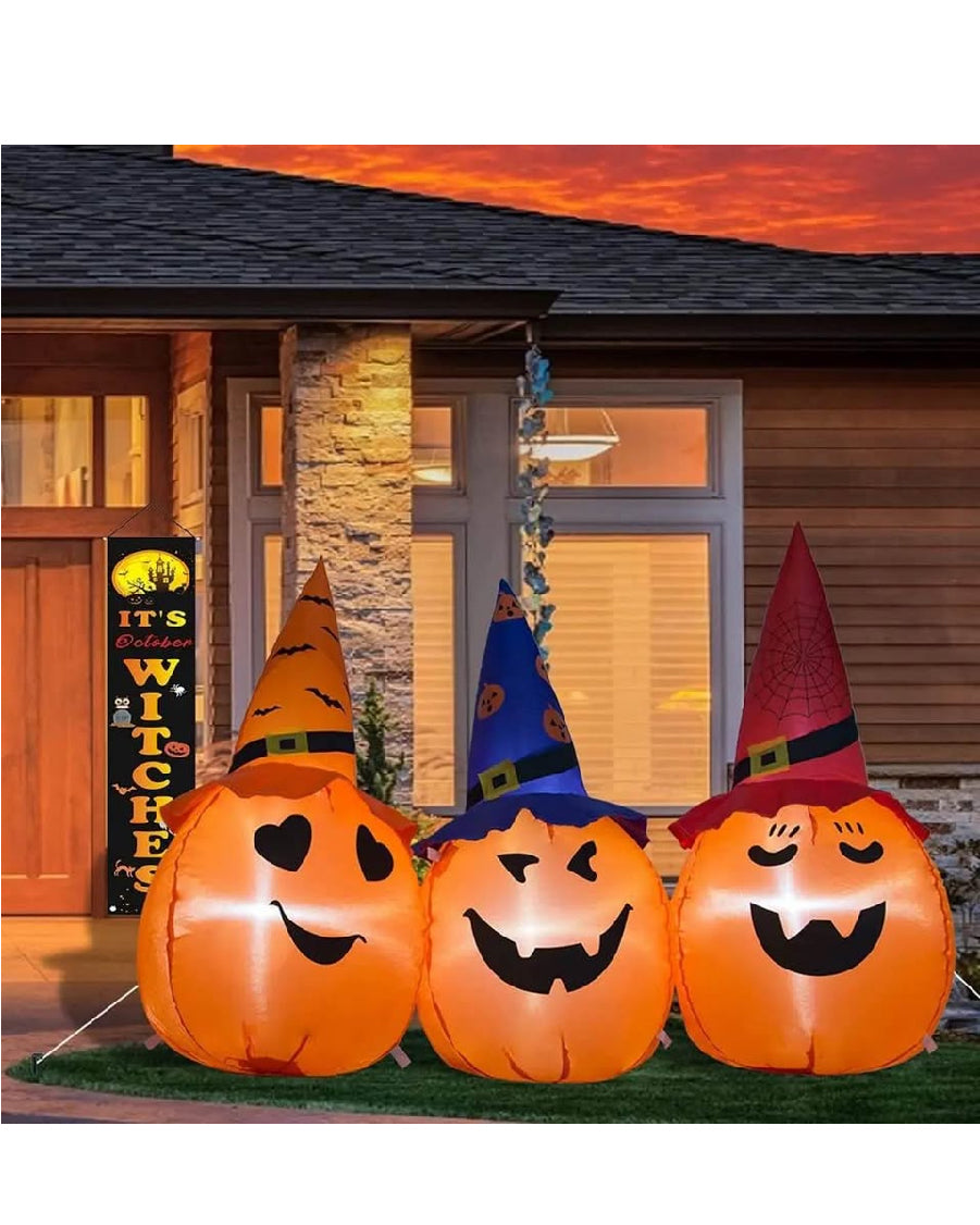 Witch Pumpkin Inflatable Decoration