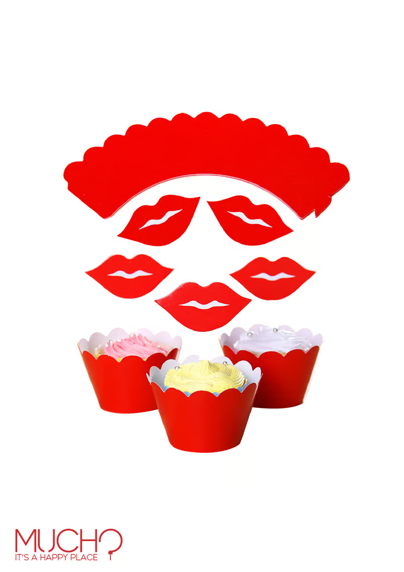Lips Cupcake Topper & Wrapper