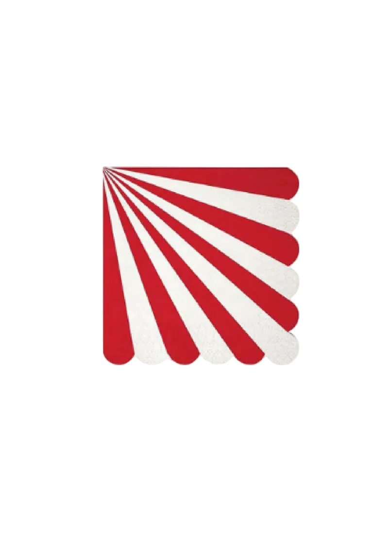 Red and White Napkins