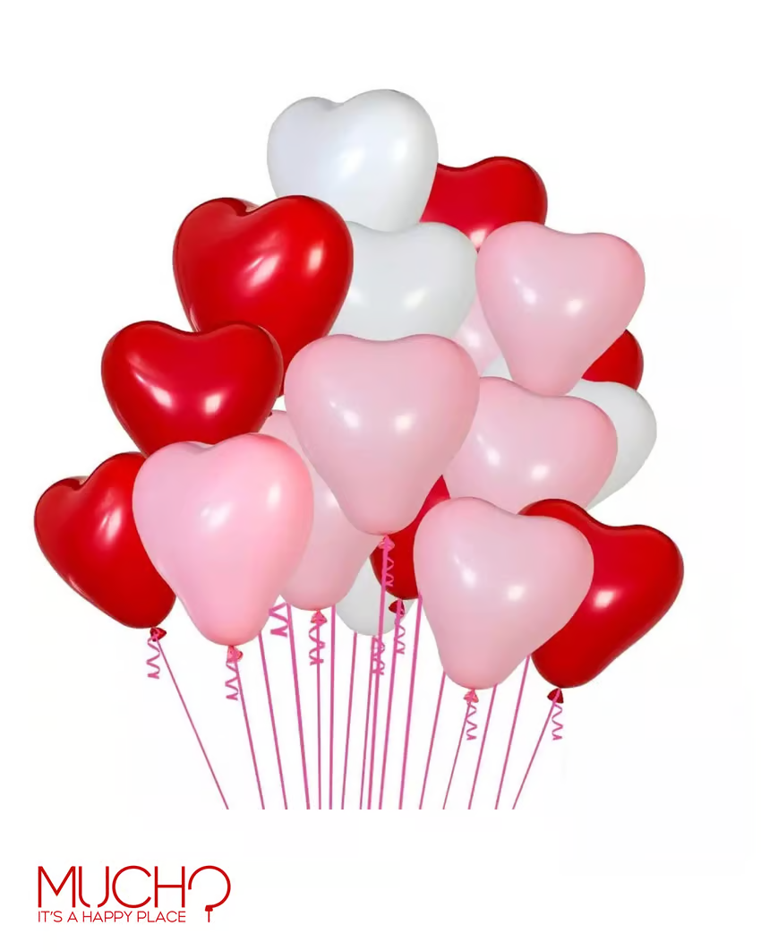Love Heart Balloons Bunch
