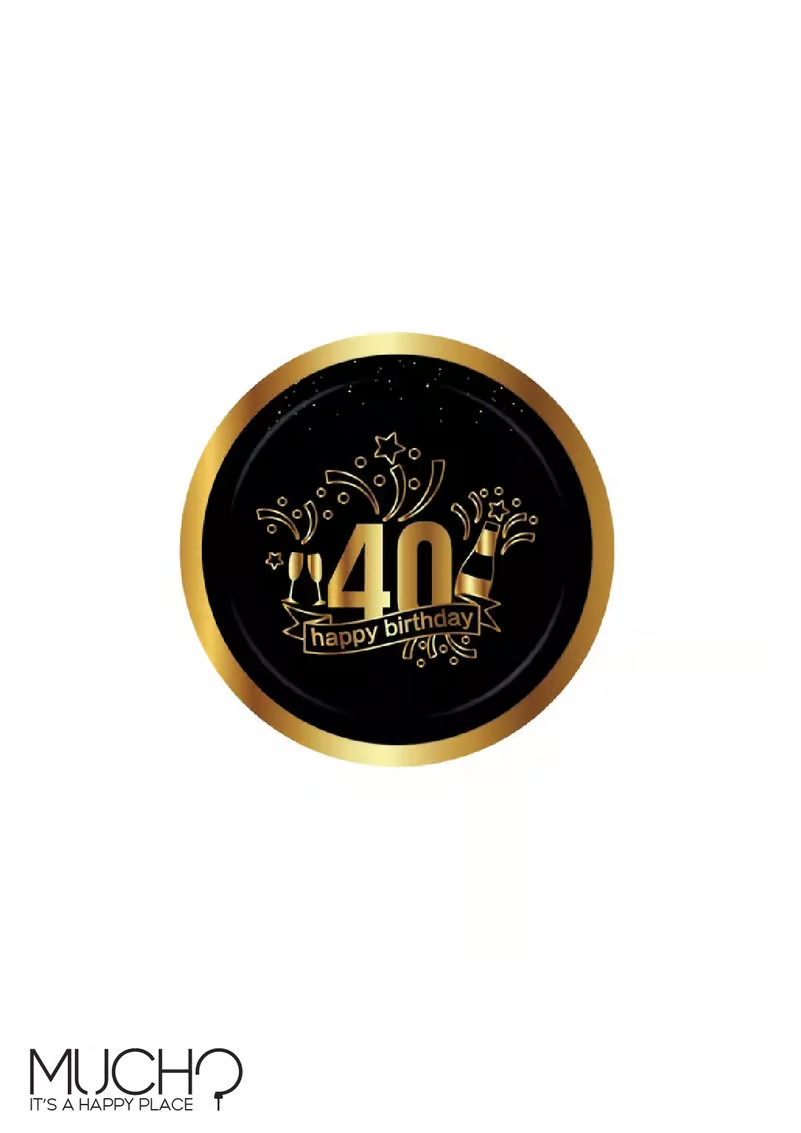 40 Birthday 7 Inch plates