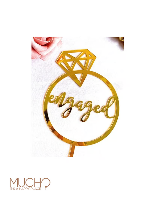 Engaged Cake Topper