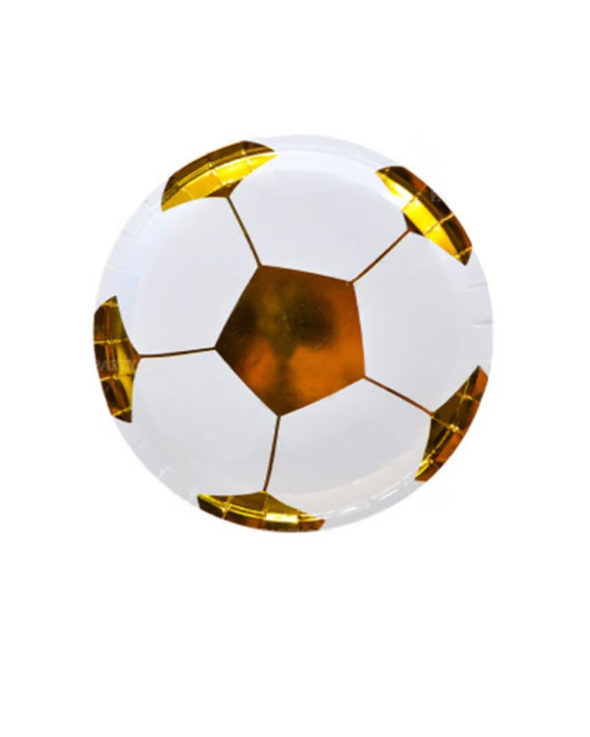 Gold Football 9 inch Plates