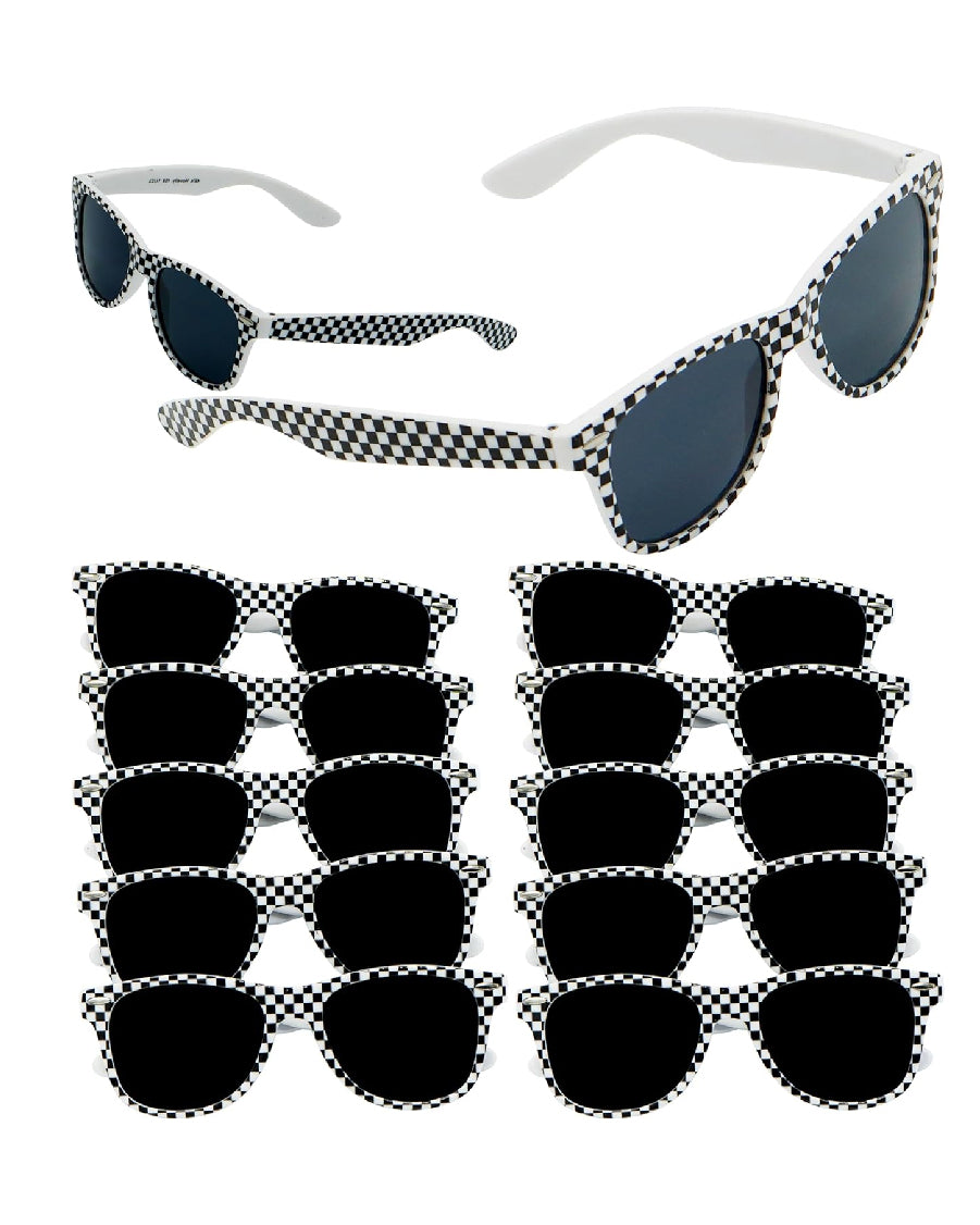 Checkered Glasses (Pack of 12)