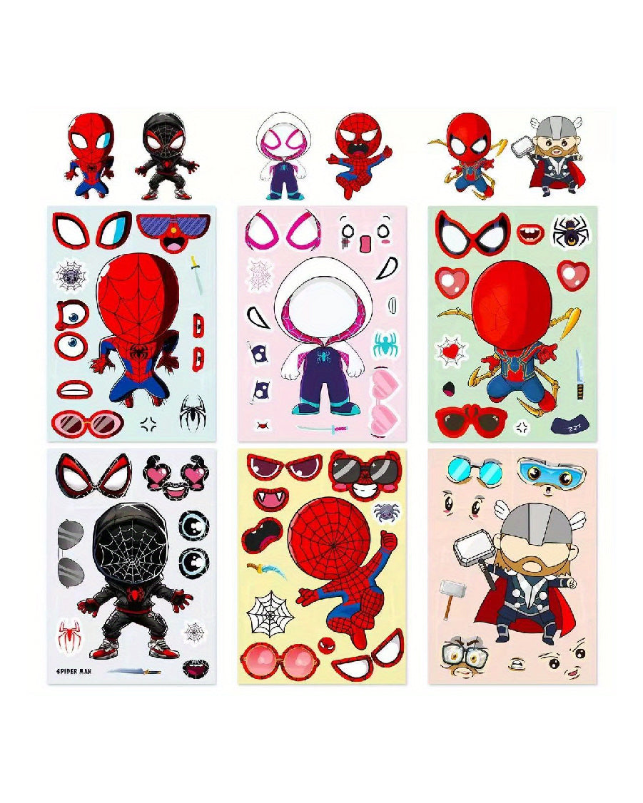 Superheroes Stickers for Kids Birthday Party Gift (Pack of 6)
